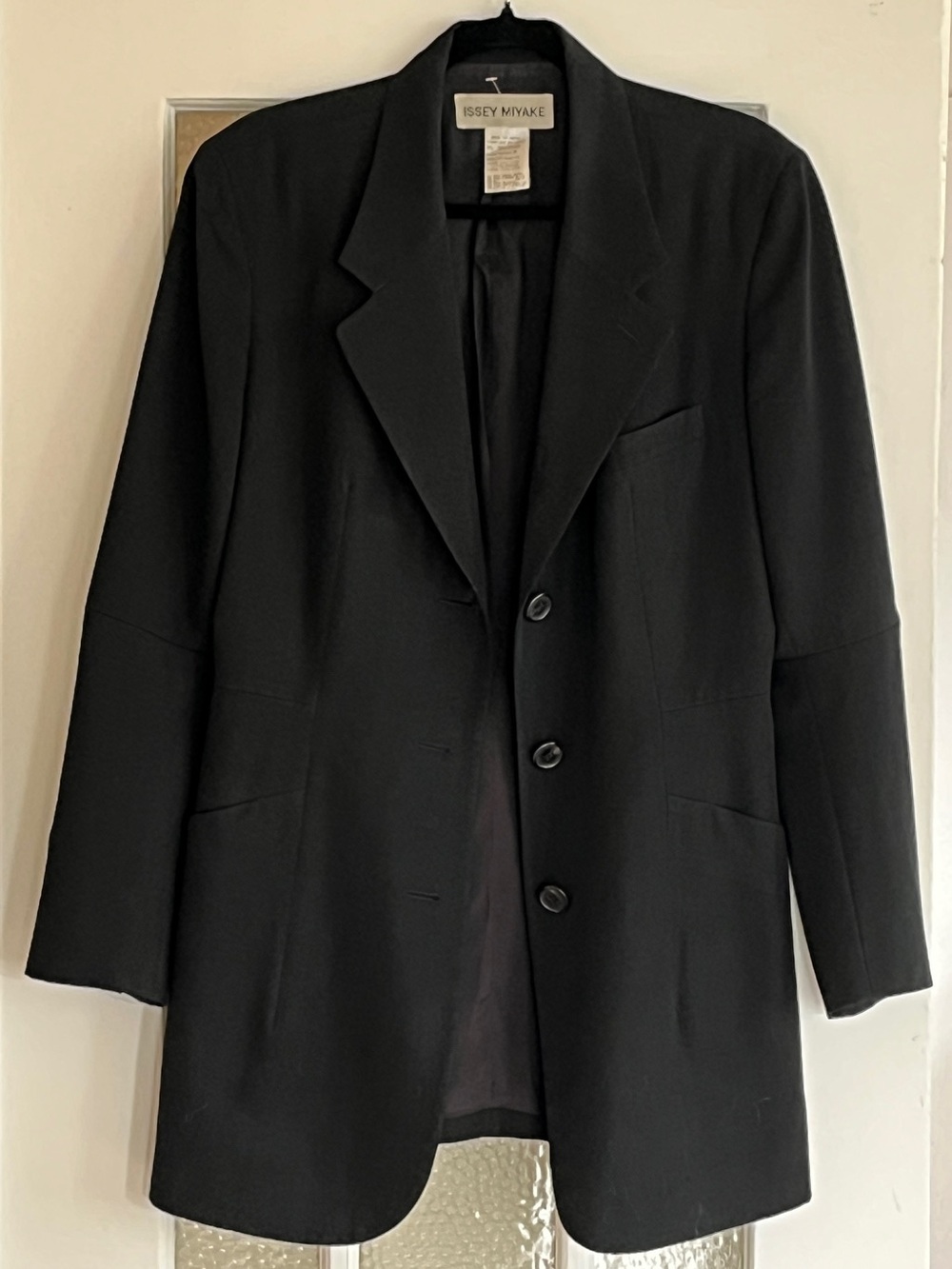 Issey Miyake Black Single-Breasted Blazer size Medium